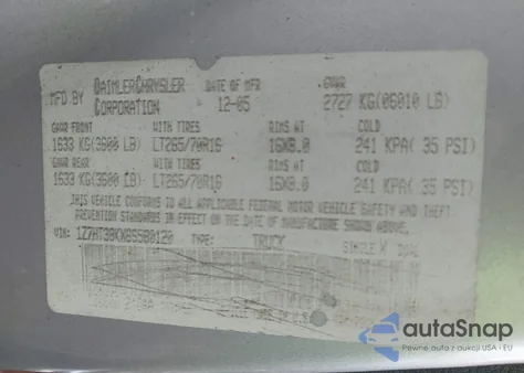 2006 Mitsubishi Raider Duro Cross V6 z USA, uszkodzony, nr VIN 1Z7HT38KX6S580120